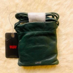 Levis Mini Crossbody Green Leather bag NWT